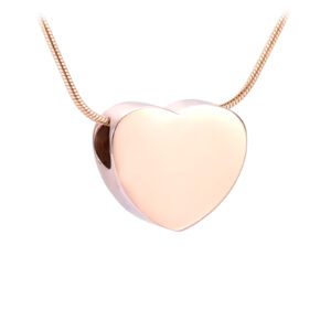 Pendant Small Flat Heart - Rose gold