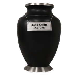 Plaquette aluminium doublé avec chaînette - Argent /Argent