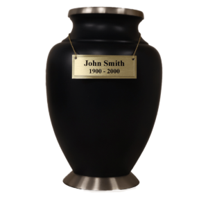 Plaquette aluminium doublé avec chaînette - Or / Or