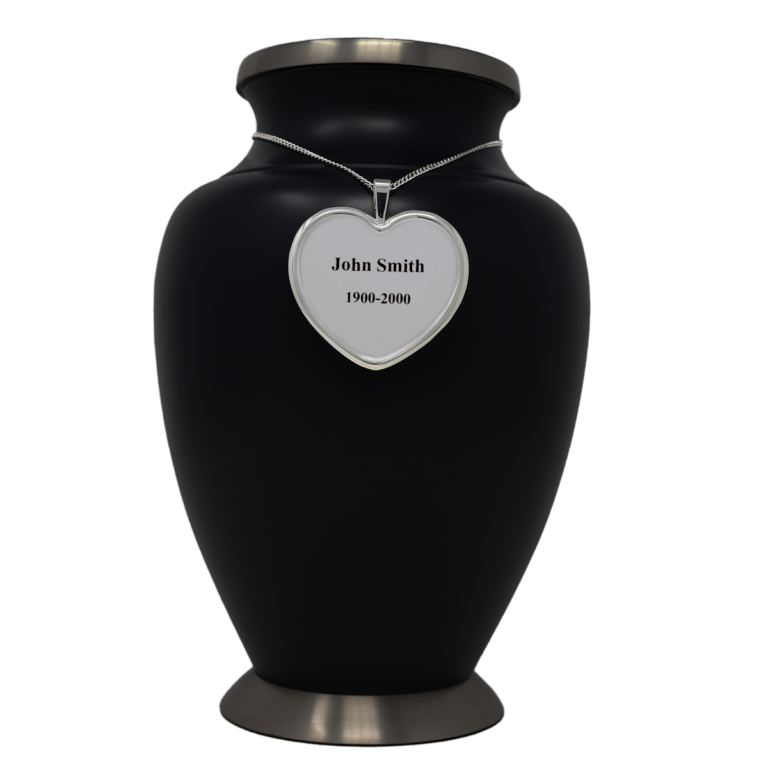 Cœur argent avec chaînette