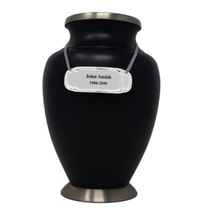 plaque argent ruban gris