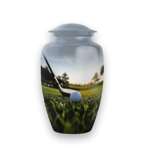Aluminum Cremation Urn – Golfer