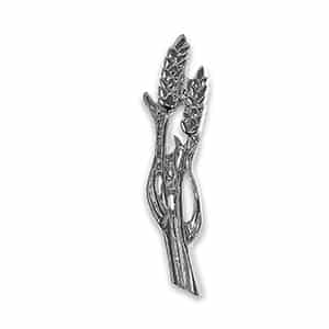 Appliqué en laiton - Gerbes de blé - Argent